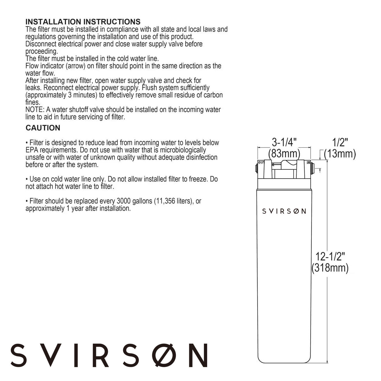 51300C Water Filter Replacement 2 Pack | SVIRSON®