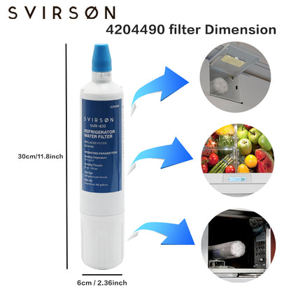 4204490 Compatible Water Filter Replacement – 2 Pack | SVIRSON®