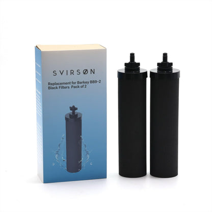 SVIRSON® BB9-2 Compatible Replacement Water Filter Elements (4 Pack) – Fits Berkey® Gravity Water Filter Systems