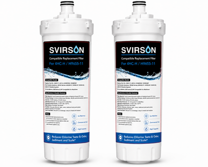 SVIRSON 4HC-H Water Filter for Hoshizaki H9655-11 – Commercial Ice Machine Replacement Filter – Coconut Shell Carbon Block + PP – 2 Pack