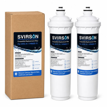 SVIRSON 4HC-H Water Filter for Hoshizaki H9655-11 – Commercial Ice Machine Replacement Filter – Coconut Shell Carbon Block + PP – 2 Pack
